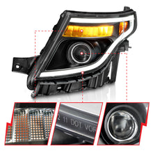 Load image into Gallery viewer, 11-15-Ford-Explorer-(WFactory-Halogen-Hl-Only)-Projector-Headlights-WLight-Bar-Black-Housing