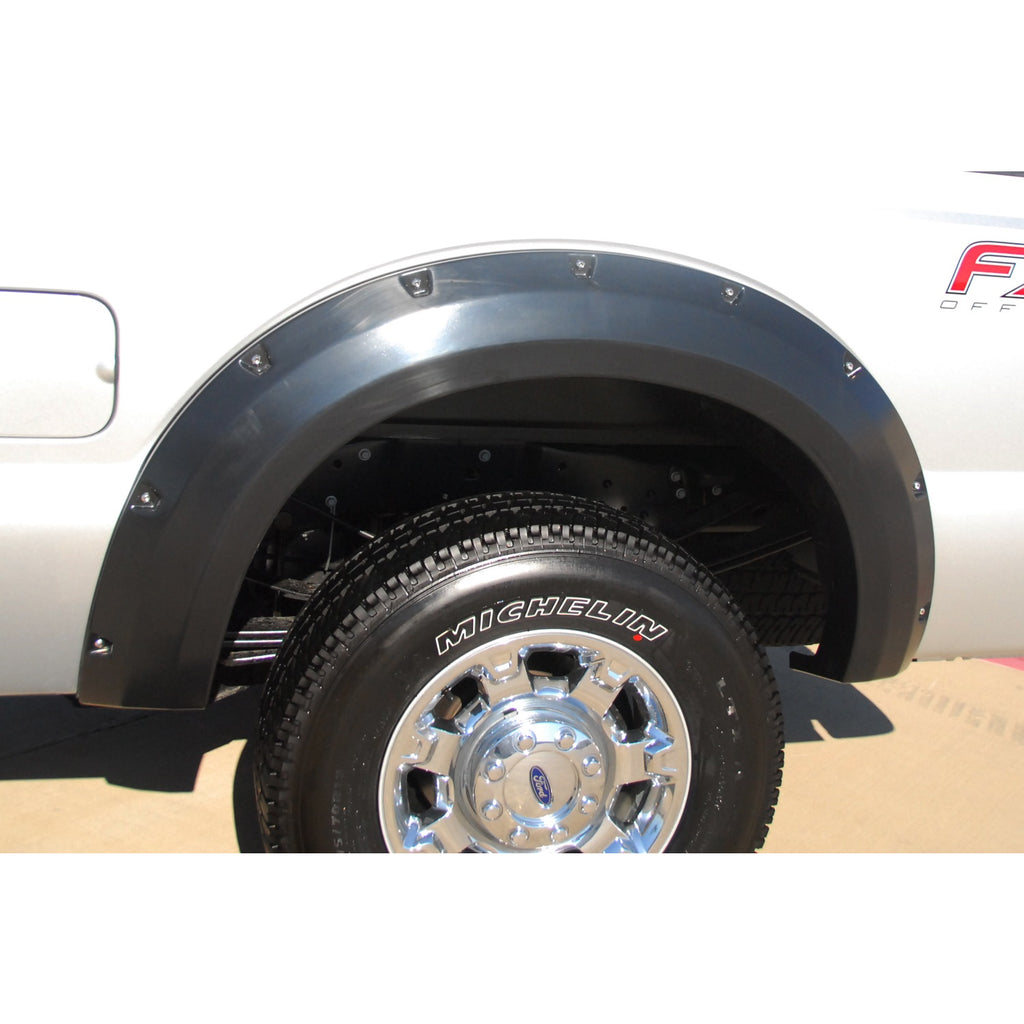11-16-Ford-F-250-Super-Duty-Rx-Rivet-Style-Smooth-Elite-Series-Fender-Flares---Black-(2-Pc.)