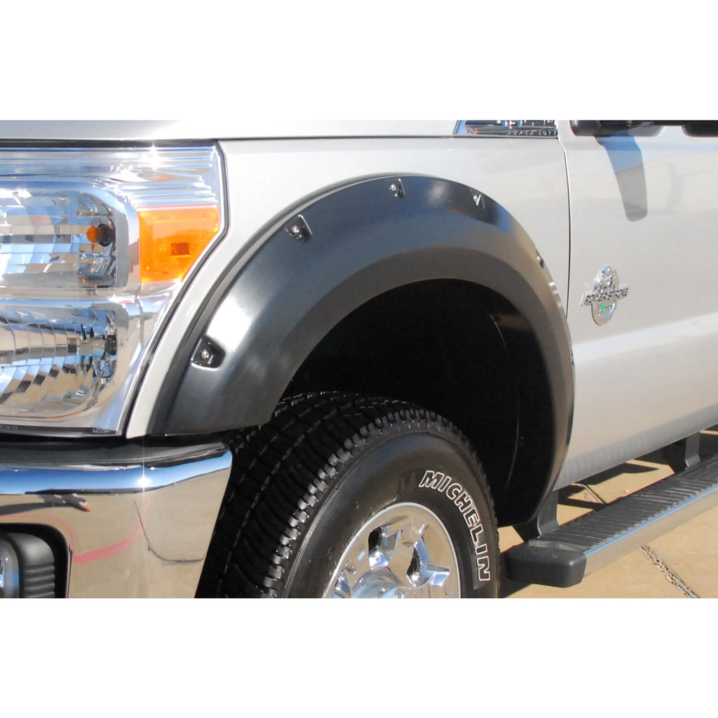 11-16-Ford-F-250-Super-Duty-Rx-Rivet-Style-Smooth-Elite-Series-Fender-Flares---Black-(4-Pc.)