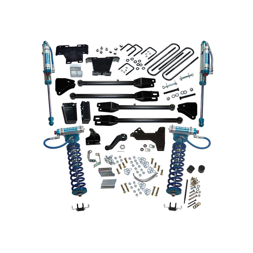 11-16-Ford-F-250-Superduty-4Wd-6In-Lift-Kit-W-4-Link-Conv--King-Coilovers--Rear-Shocks