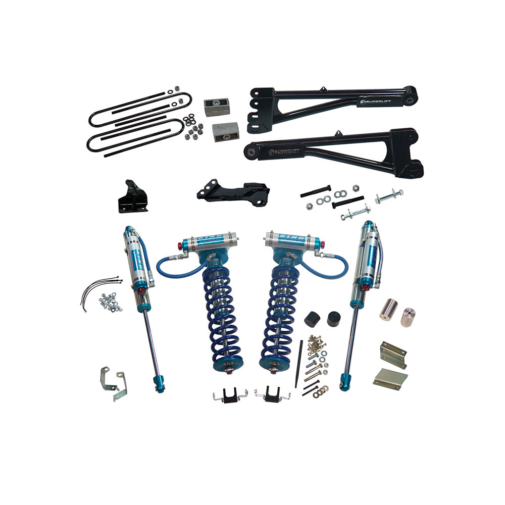 11-16-Ford-F-250F-350-Sd-4Wd-4In-Lift-Kit-WRepl-Radius-Arms--King-Coilovers-Rear-Shocks