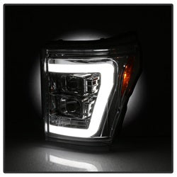 11-16-Ford-F-250F-350-V2-Projector-Headlights---Light-Bar-Drl---Chrome-Pro-Yd-Fs11v2-Lb-C