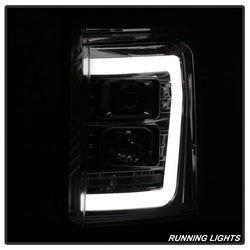 11-16-Ford-F-250F-350-V2-Projector-Headlights---Light-Bar-Drl---Chrome-Pro-Yd-Fs11v2-Lb-C