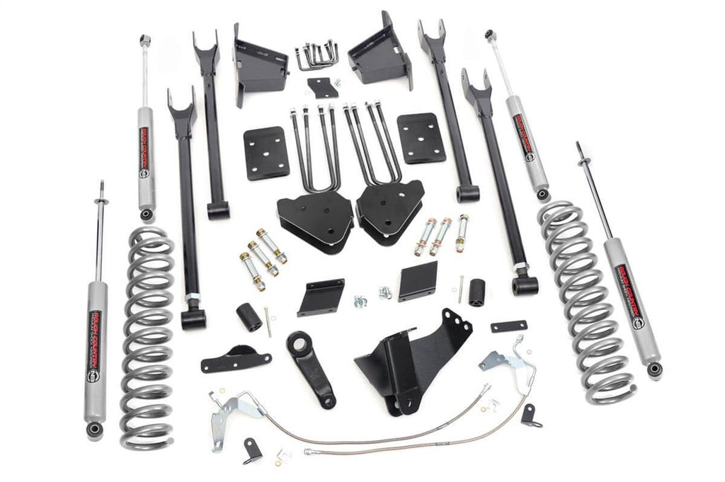 Rough Country 589.20 4-Link Suspension Lift Kit w/Shocks for Select Ford F-250 Super Duty