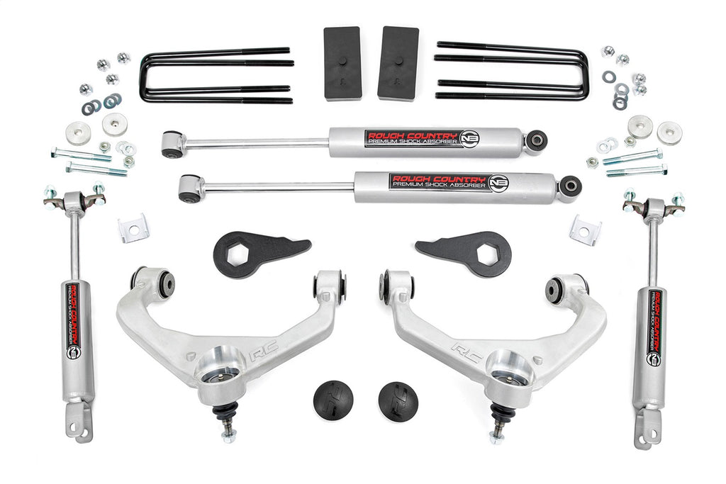 Rough Country 97530 Suspension Lift Kit w/Shocks for Select Chevrolet Silverado HD, Chevrolet Silverado HD, GMC Sierra HD, GMC Sierra HD