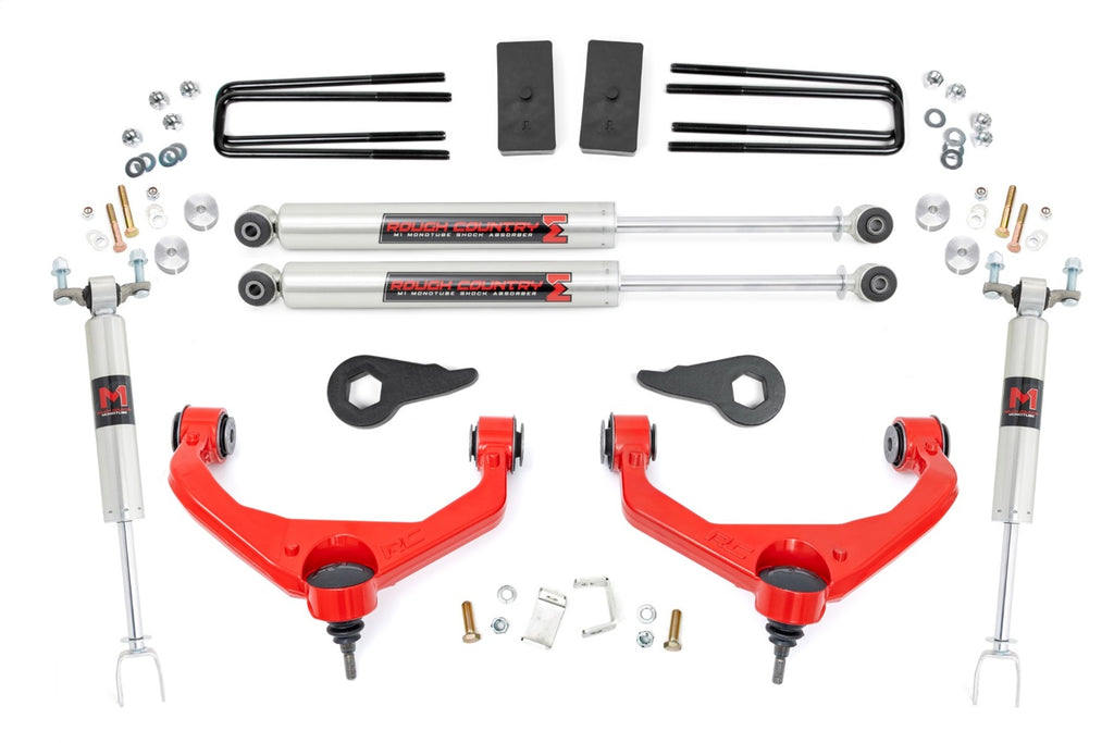 Rough Country 95940RED Suspension Lift Kit w/Shocks for Select Chevrolet Silverado HD, Chevrolet Silverado HD, GMC Sierra HD, GMC Sierra HD