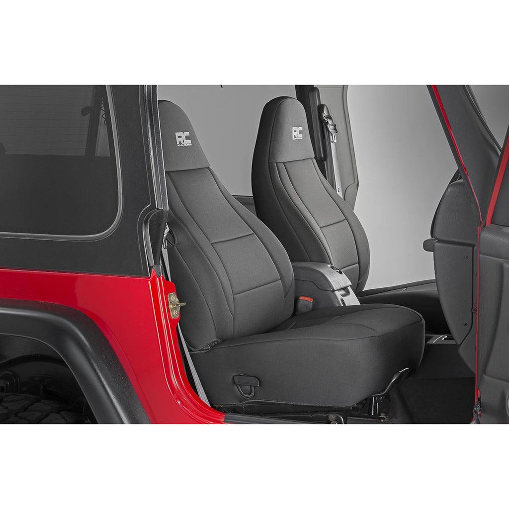 ~(11.8-Lbs.-27X20x8)~-Jeep-Neoprene-Seat-Cover-Set-Black-[97-02-Wrangler-Tj]