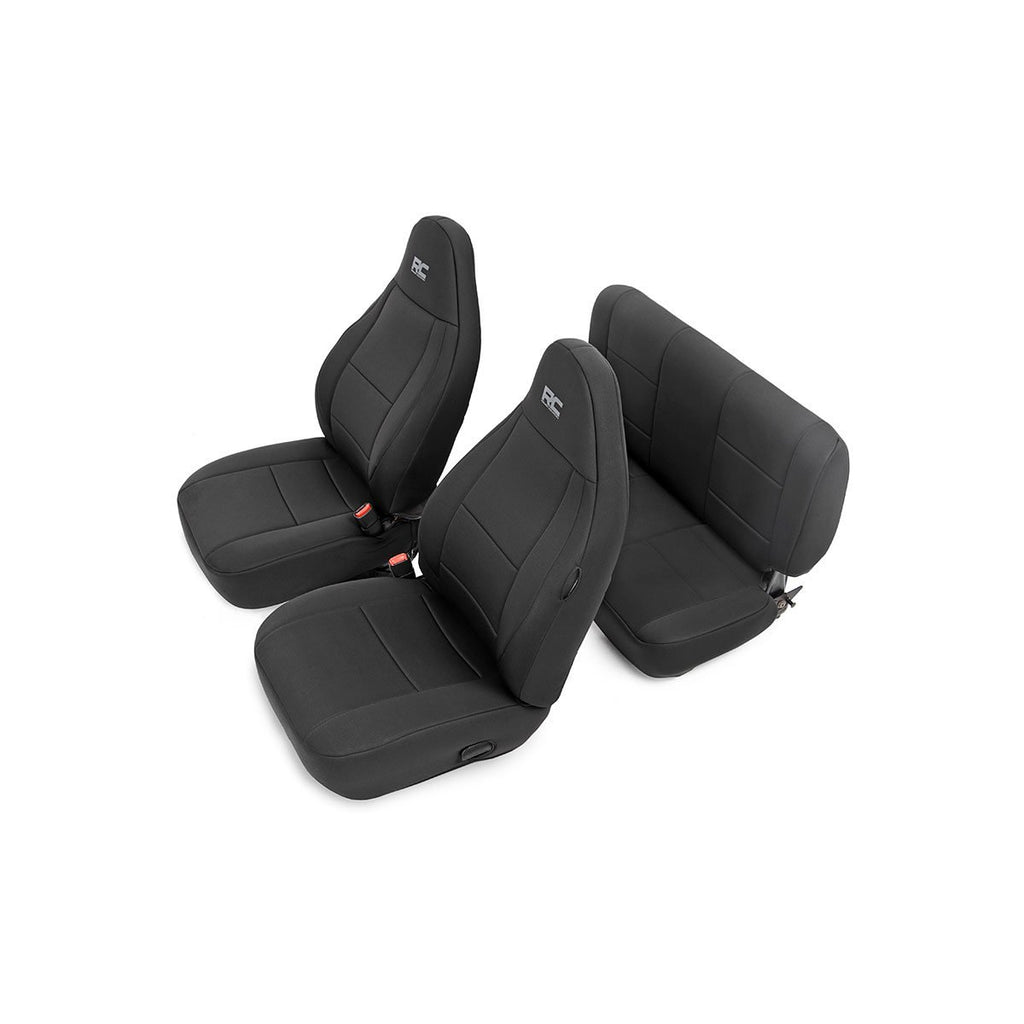~(11.8-Lbs.-27X20x8)~-Jeep-Neoprene-Seat-Cover-Set-Black-[97-02-Wrangler-Tj]
