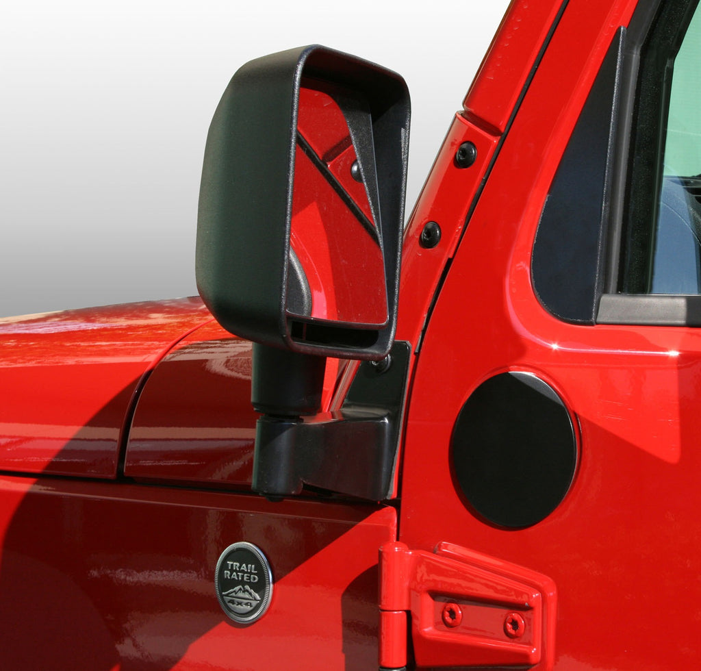Rugged Ridge 11025.05 Door Mirror Filler Plate for Select Jeep Wrangler, Jeep Wrangler JK