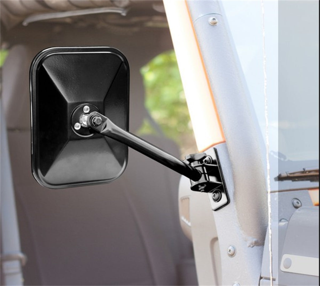 Rugged Ridge 11025.13 Quick Release Mirror for Select Jeep TJ, Jeep Wrangler, Jeep Wrangler JK