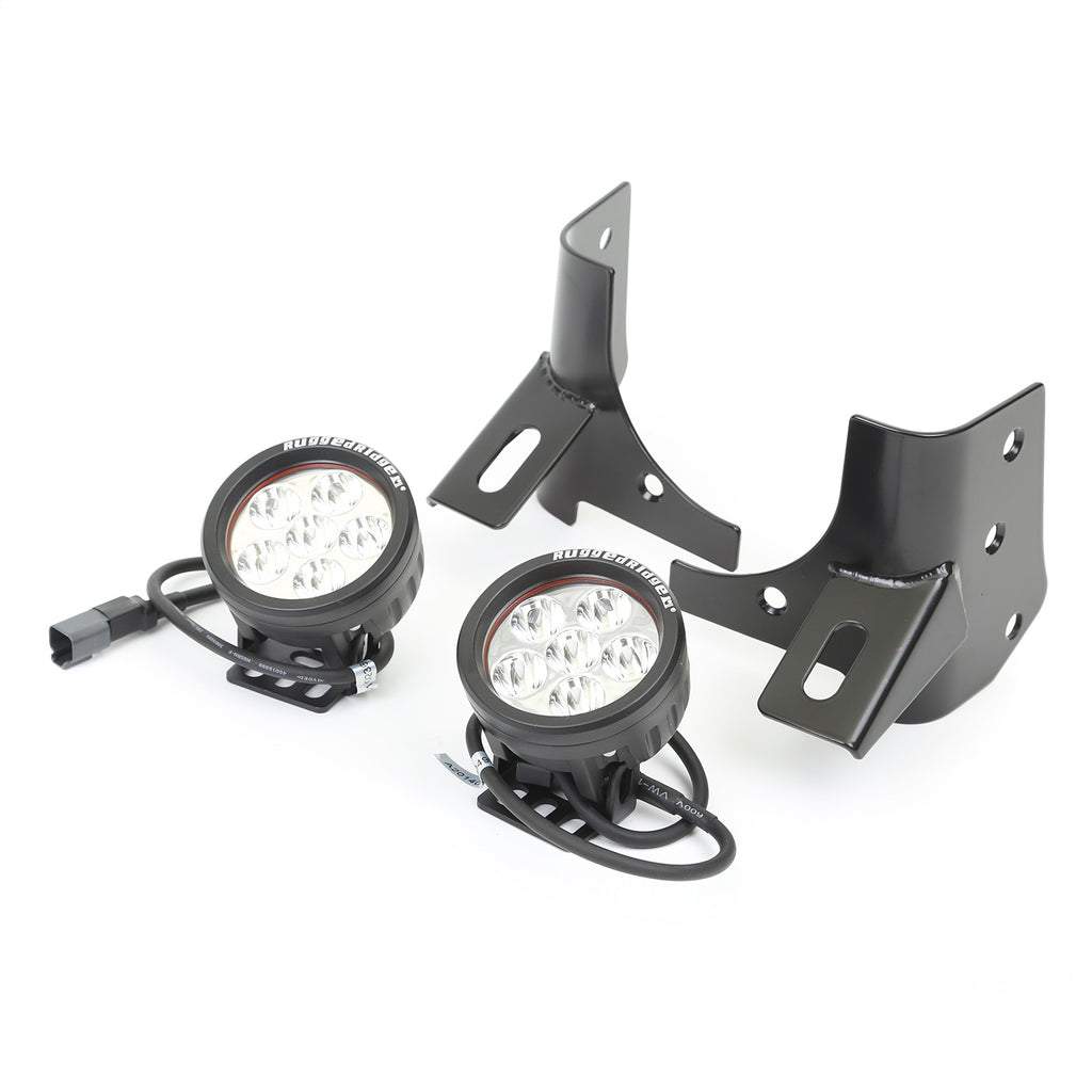 Rugged Ridge 11027.13 Windshield Bracket LED Light Kit for Select Jeep TJ, Jeep Wrangler