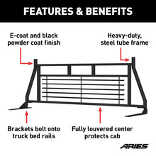Load image into Gallery viewer, ARIES 111002 Classic Black Steel Headache Rack, Select Ford F-150 for Select Ford F-150