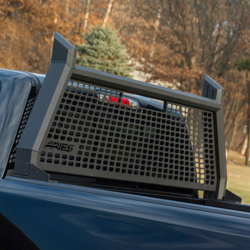 ARIES 1110104 AdvantEDGE Black Aluminum Headache Rack; Select Chevrolet Silverado; GMC Sierra - Truck Part Superstore