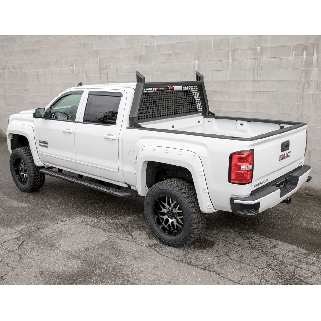 ARIES 1110104 AdvantEDGE Black Aluminum Headache Rack; Select Chevrolet Silverado; GMC Sierra - Truck Part Superstore