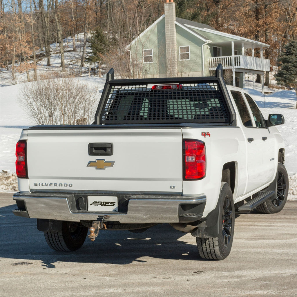 ARIES 1110105 AdvantEDGE Black Aluminum Headache Rack; Select Silverado; Sierra 2500; 3500 HD - Truck Part Superstore