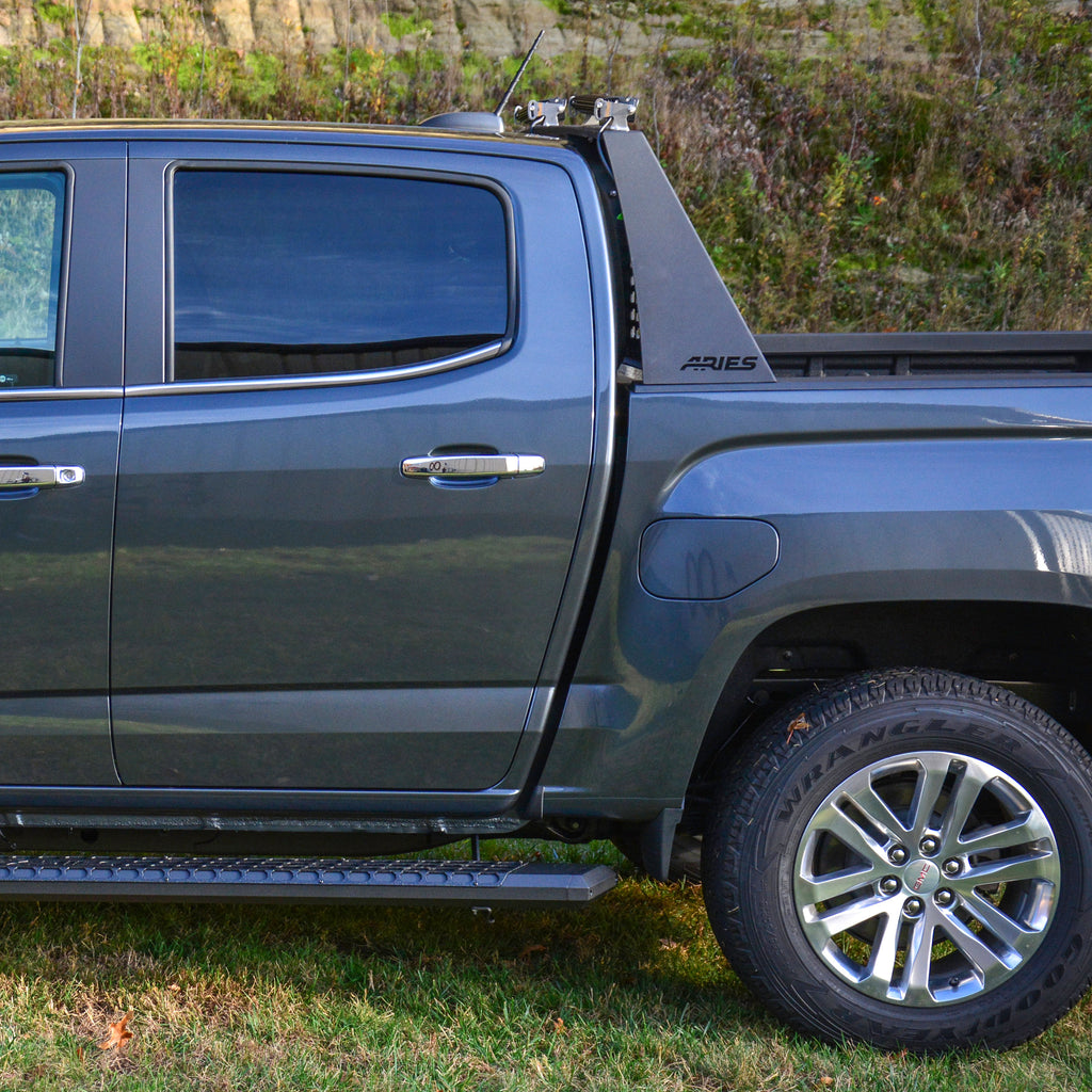 ARIES 1110109 Switchback Black Aluminum Headache Rack, Select Chevrolet Colorado, GMC Canyon for Select Chevrolet Colorado