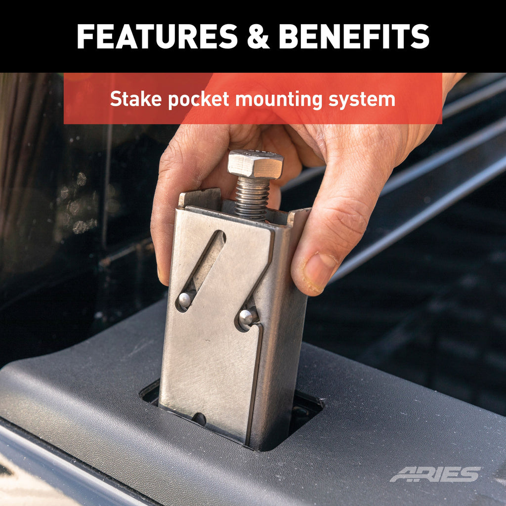 ARIES 1110111 Switchback Black Aluminum Headache Rack; Select Dodge; Ram 1500; 2500; 3500 - Truck Part Superstore