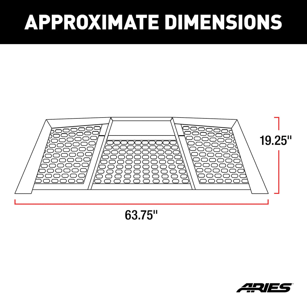 ARIES 1110117 Switchback Black Aluminum Headache Rack, Select Toyota Tundra for Select Toyota Tundra