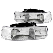 Load image into Gallery viewer, ANZO USA 111011 Crystal Headlight Set for Select Chevrolet Silverado 1500, Chevrolet Silverado HD, Chevrolet Silverado 2500, Chevrolet Silverado HD, Chevrolet Silverado 3500, Chevrolet Suburban 1500, Chevrolet Suburban 2500, Chevrolet Tahoe