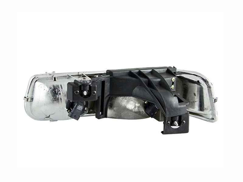ANZO USA 111011 Crystal Headlight Set for Select Chevrolet Silverado 1500, Chevrolet Silverado HD, Chevrolet Silverado 2500, Chevrolet Silverado HD, Chevrolet Silverado 3500, Chevrolet Suburban 1500, Chevrolet Suburban 2500, Chevrolet Tahoe