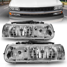 Load image into Gallery viewer, ANZO USA 111011 Crystal Headlight Set for Select Chevrolet Silverado 1500, Chevrolet Silverado HD, Chevrolet Silverado 2500, Chevrolet Silverado HD, Chevrolet Silverado 3500, Chevrolet Suburban 1500, Chevrolet Suburban 2500, Chevrolet Tahoe