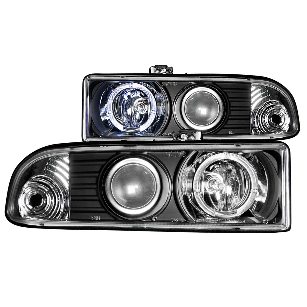 ANZO USA 111015 Projector Headlight Set w/Halo for Select Chevrolet Blazer, Chevrolet S10