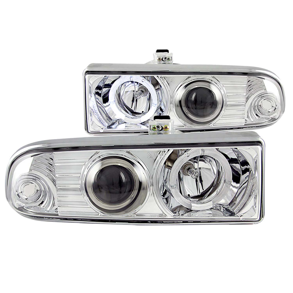 ANZO USA 111016 Projector Headlight Set w/Halo for Select Chevrolet Blazer, Chevrolet S10