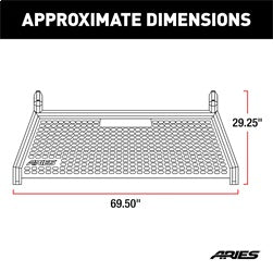 ARIES 1110201 AdvantEDGE Chrome Aluminum Headache Rack; Select Dodge; Ram 1500; 2500; 3500 - Truck Part Superstore