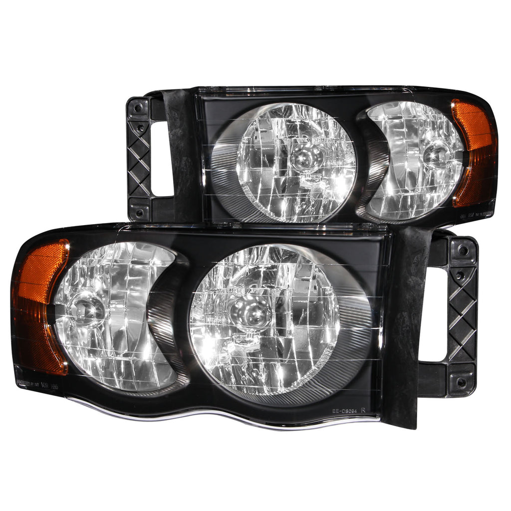 ANZO USA 111022 Crystal Headlight Set for Select Dodge Ram 1500, Dodge Ram 2500, Dodge Ram