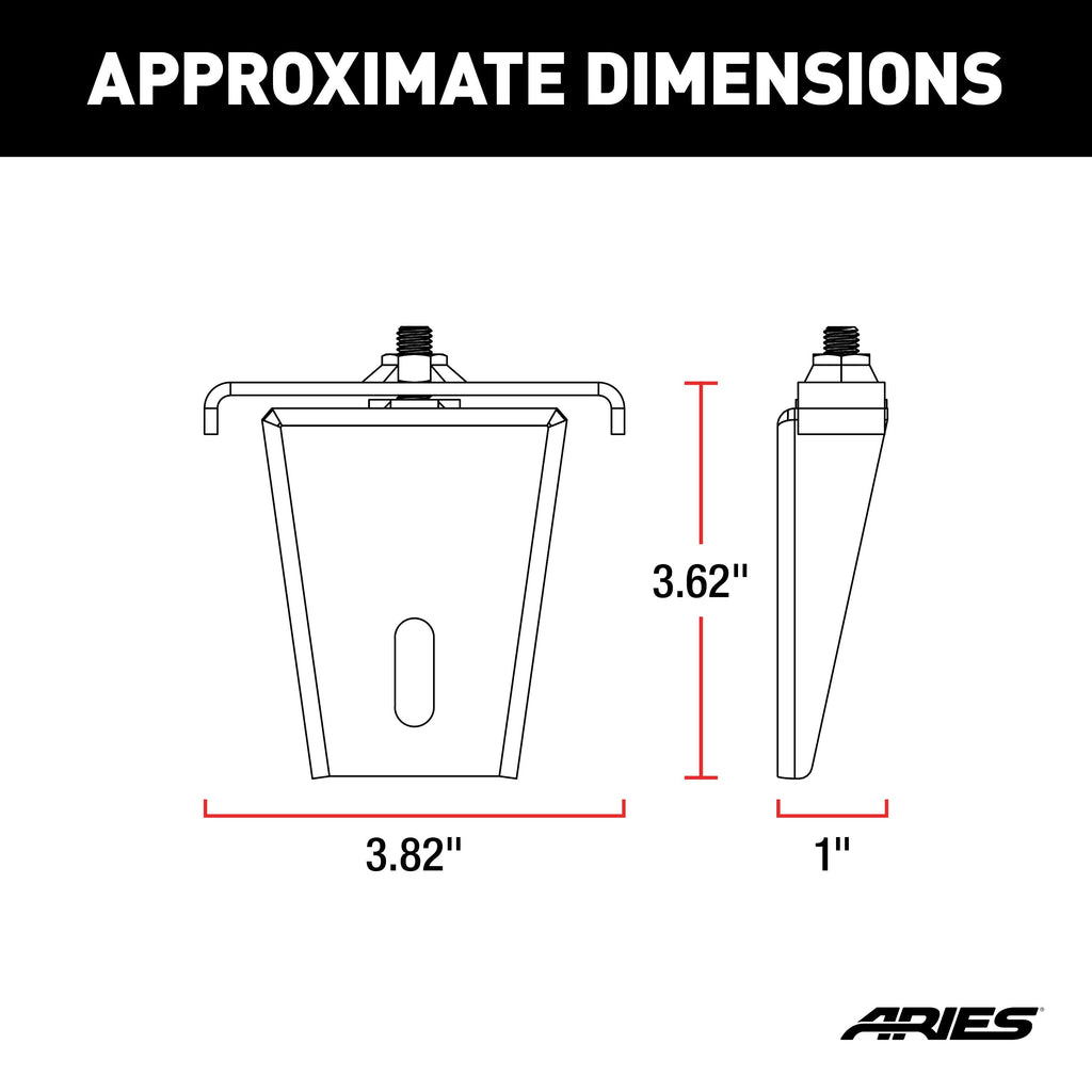 ARIES 1110311 Headache Rack Light Mounting Brackets (2-Pack)