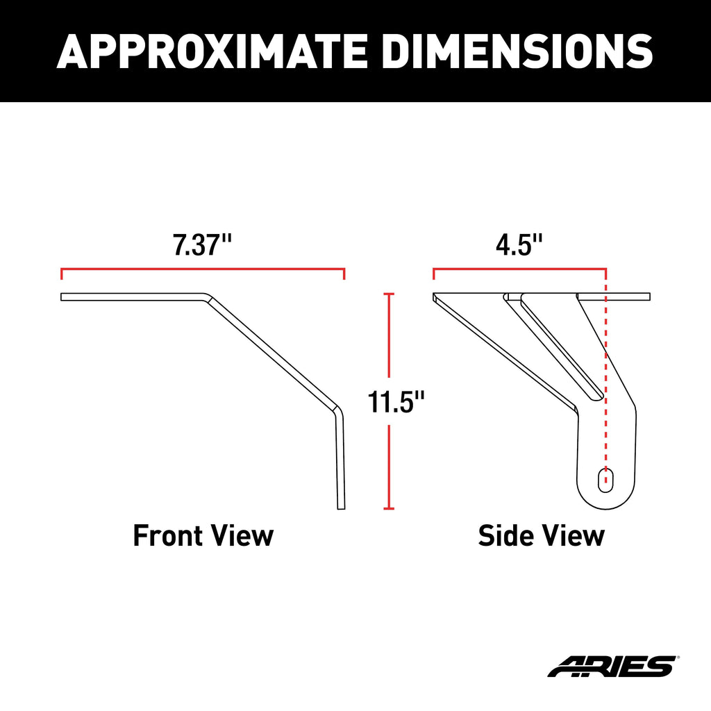 ARIES 1110313 Jeep JL Windshield Light Brackets for Select Jeep Wrangler