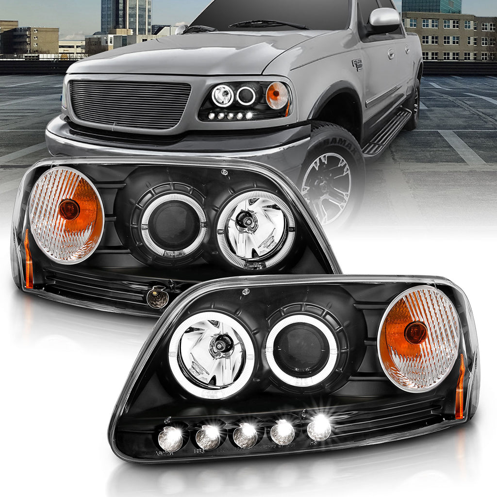 ANZO USA 111031 Projector Headlight Set w/Halo for Select Ford Expedition, Ford F-150, Ford F-150 Heritage