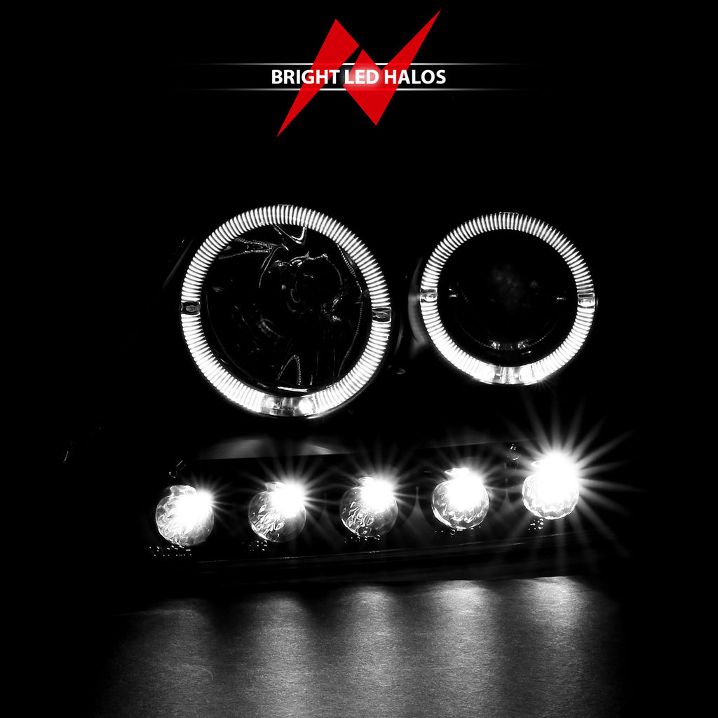 ANZO USA 111031 Projector Headlight Set w/Halo for Select Ford Expedition, Ford F-150, Ford F-150 Heritage