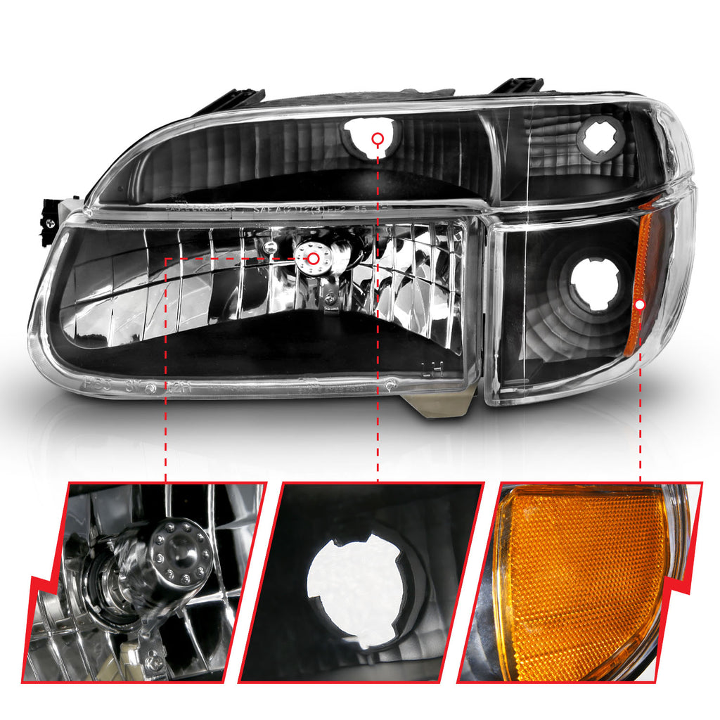 ANZO USA 111039 ANZO USA Crystal Headlights for Select Ford Explorer
