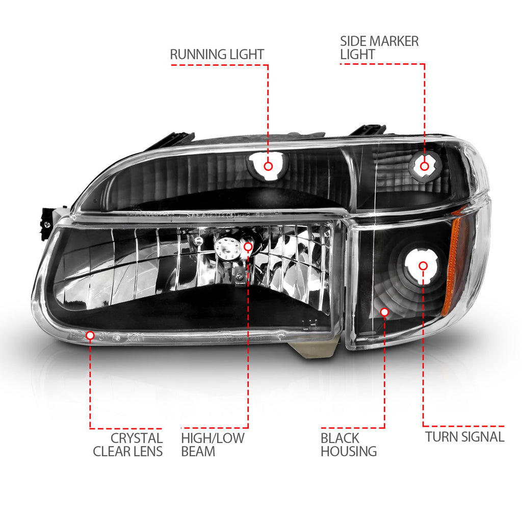 ANZO USA 111039 ANZO USA Crystal Headlights for Select Ford Explorer