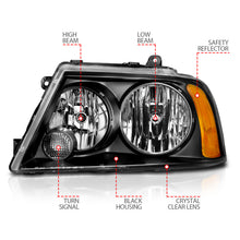 Load image into Gallery viewer, ANZO USA 111045 Crystal Headlight Set for Select Lincoln Navigator