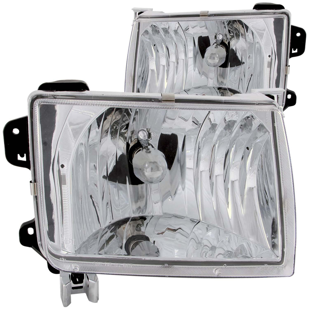 ANZO USA 111049 Crystal Headlight Set for Select Nissan Frontier, Nissan Xterra