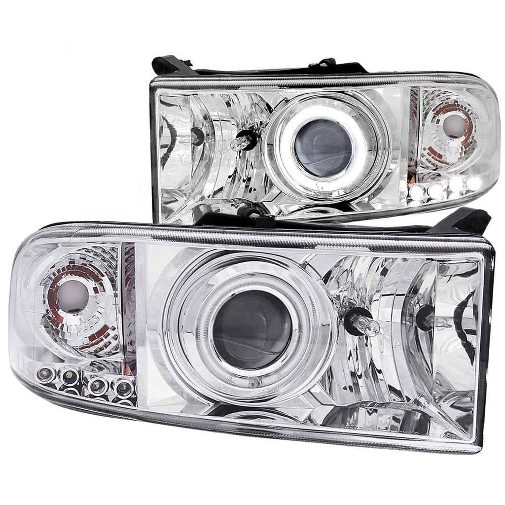 ANZO USA 111056 Projector Headlight Set w/Halo for Select Dodge Ram 1500, Dodge Ram 2500, Dodge Ram
