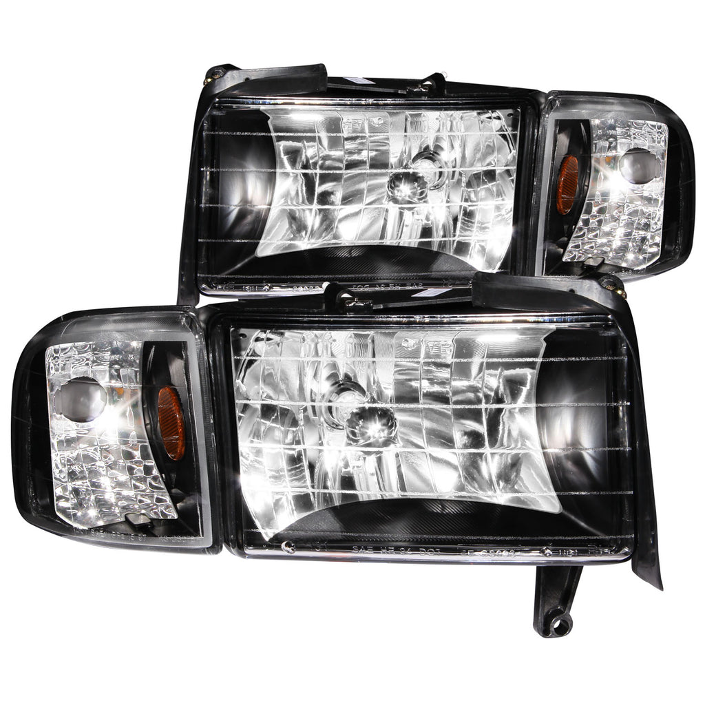 ANZO USA 111067 Crystal Headlight Set for Select Dodge Ram 1500, Dodge Ram 2500, Dodge Ram