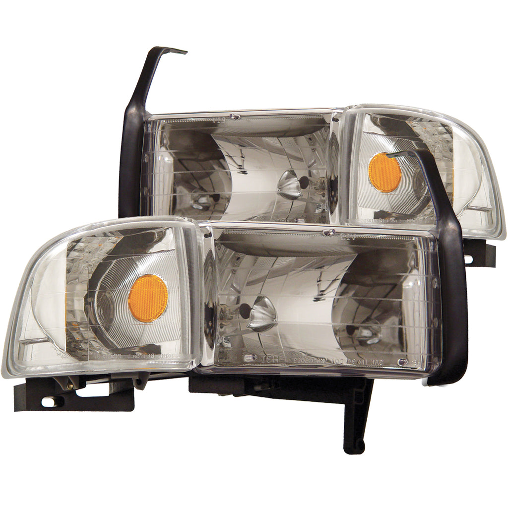 ANZO USA 111068 Crystal Headlight Set for Select Dodge Ram 1500, Dodge Ram 2500, Dodge Ram