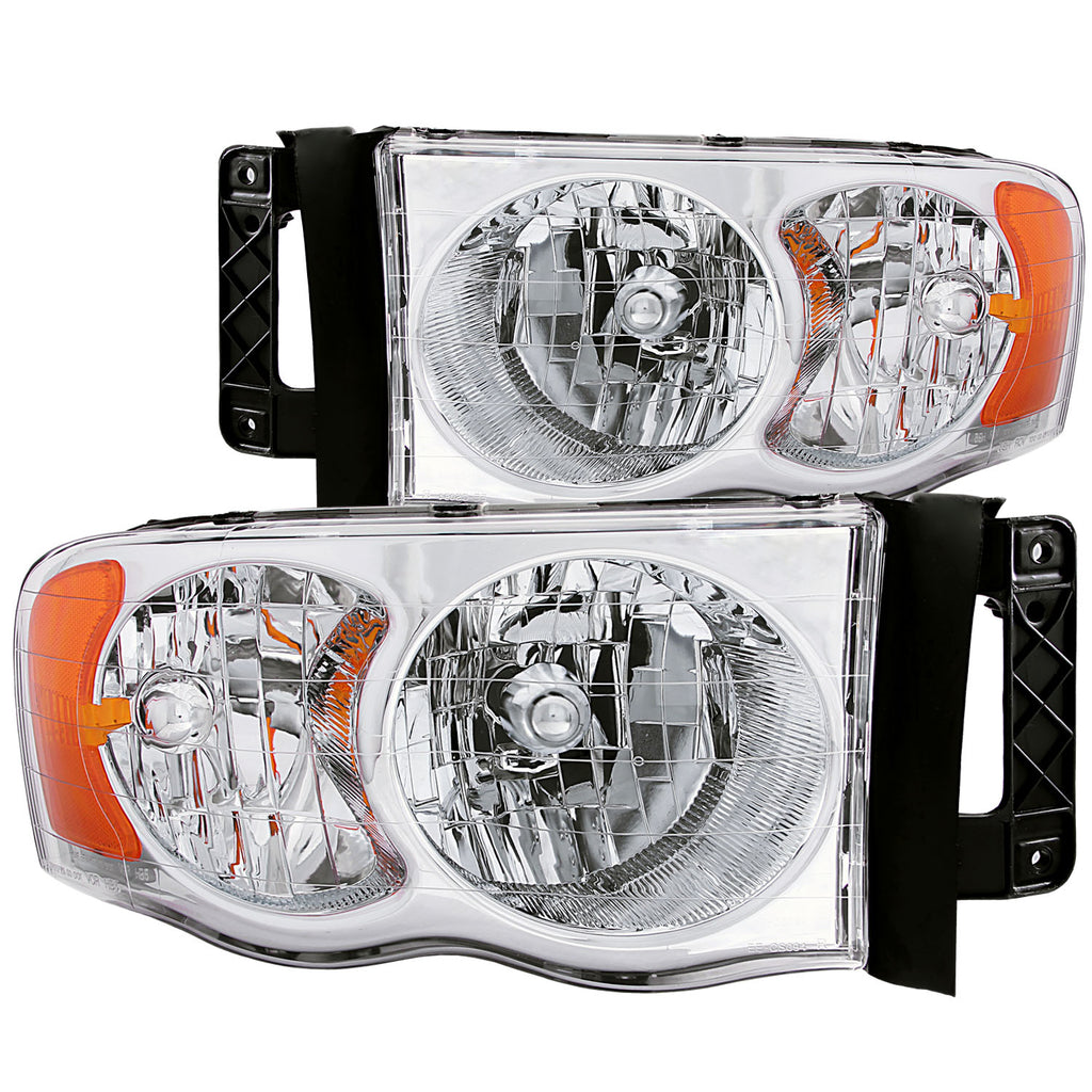 ANZO USA 111076 Crystal Headlight Set for Select Dodge Ram 1500, Dodge Ram 2500, Dodge Ram