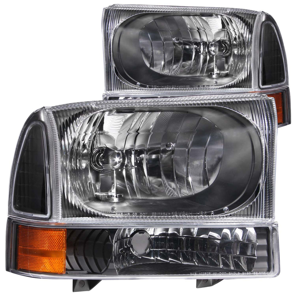 ANZO USA 111080 Crystal Headlight Set for Select Ford Excursion, Ford F-250 Super Duty, Ford F-350 Super Duty, Ford F-450 Super Duty, Ford F-550 Super Duty