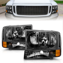 Load image into Gallery viewer, ANZO USA 111080 Crystal Headlight Set for Select Ford Excursion, Ford F-250 Super Duty, Ford F-350 Super Duty, Ford F-450 Super Duty, Ford F-550 Super Duty