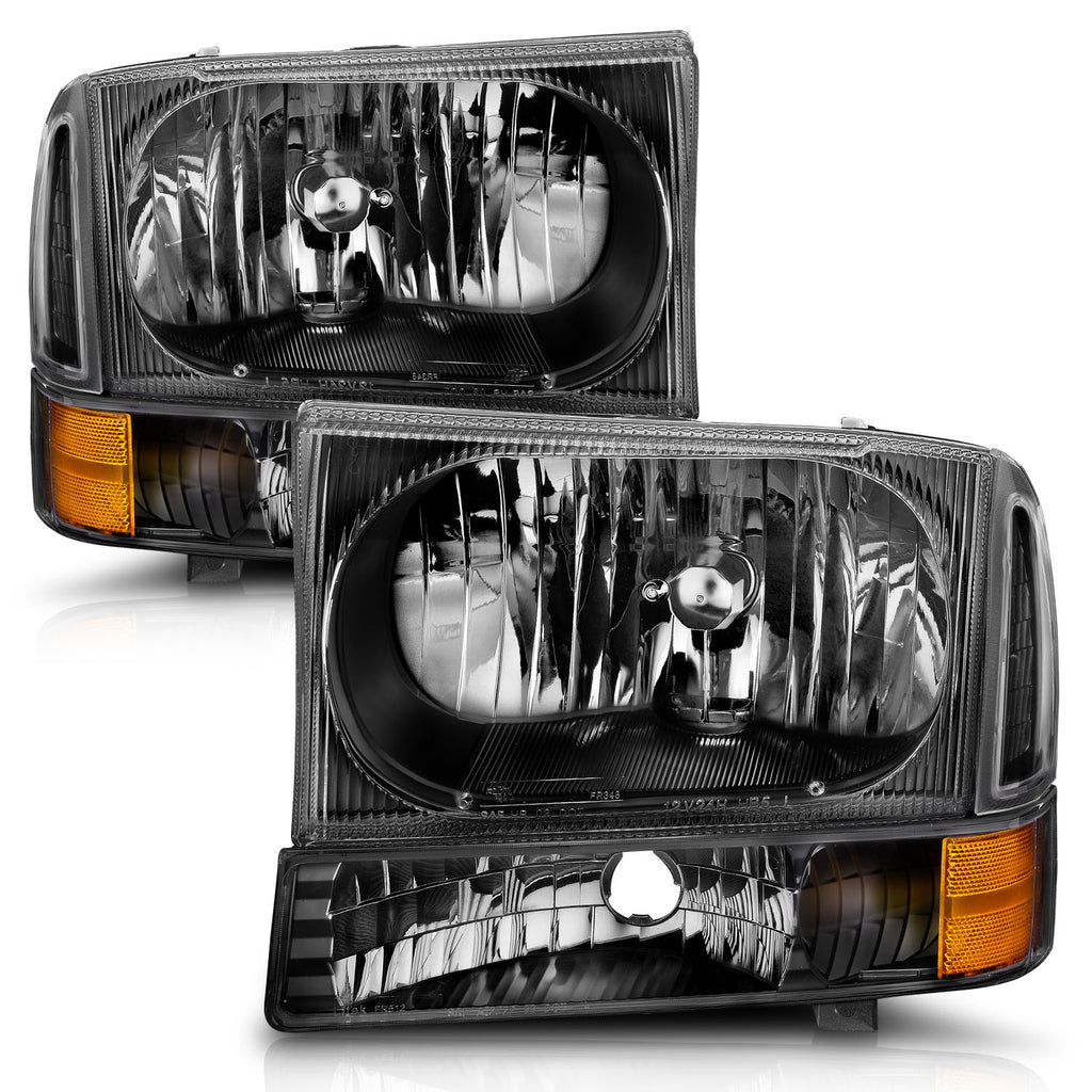 ANZO USA 111080 Crystal Headlight Set for Select Ford Excursion, Ford F-250 Super Duty, Ford F-350 Super Duty, Ford F-450 Super Duty, Ford F-550 Super Duty
