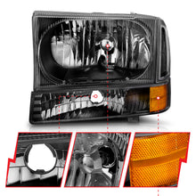 Load image into Gallery viewer, ANZO USA 111080 Crystal Headlight Set for Select Ford Excursion, Ford F-250 Super Duty, Ford F-350 Super Duty, Ford F-450 Super Duty, Ford F-550 Super Duty