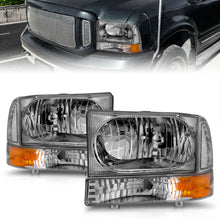 Load image into Gallery viewer, ANZO USA 111081 Crystal Headlight Set for Select Ford Excursion, Ford F-250 Super Duty, Ford F-350 Super Duty, Ford F-450 Super Duty, Ford F-550 Super Duty
