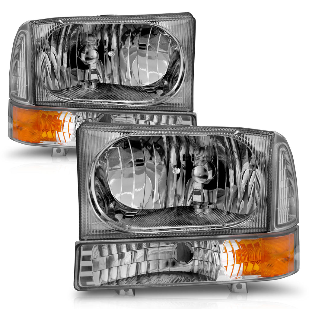 ANZO USA 111081 Crystal Headlight Set for Select Ford Excursion, Ford F-250 Super Duty, Ford F-350 Super Duty, Ford F-450 Super Duty, Ford F-550 Super Duty