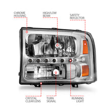 Load image into Gallery viewer, ANZO USA 111088 Crystal Headlight Set for Select Ford Excursion, Ford F-250 Super Duty, Ford F-350 Super Duty, Ford F-450 Super Duty, Ford F-550 Super Duty