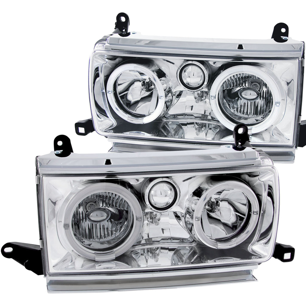 ANZO USA 111092 Crystal Headlight Set w/Halo for Select Toyota Land Cruiser