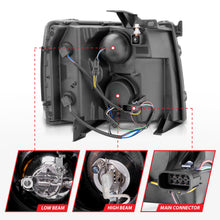 Load image into Gallery viewer, ANZO USA 111107 Projector Headlight Set w/Halo for Select Chevrolet Silverado 1500, Chevrolet Silverado HD, Chevrolet Silverado HD